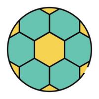 Flat design icon of football, chequered ball vector