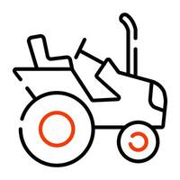 An icon design of tractor, agronomy vehicle vector