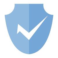 Premium Blue Check Mark Sign Vector, Verification mark vector