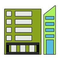 A unique design icon of city building vector