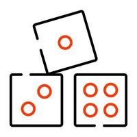 Trendy design icon of ludo dices vector