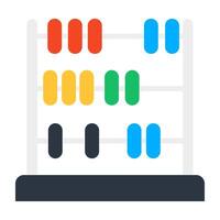 A counting frame icon, flat design of abacus vector