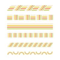 Groovy Line Rainbow Set vector