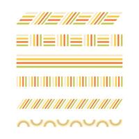 Groovy Line Rainbow Set vector