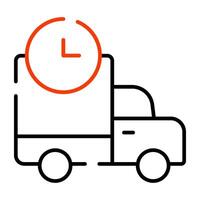 Conceptual design icon of on time delivery vector