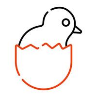 A creative design icon of hatching egg vector