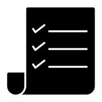 Editable design icon of checklist vector