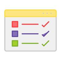 A colorful design icon of task list vector