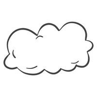 Handdrawn doodle cloud vector