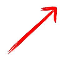 Red Hand Drawn Arrow vector