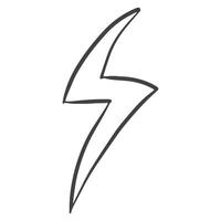 Hand drawn doodle thunder lighting vector