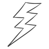 Hand drawn doodle thunder lighting vector