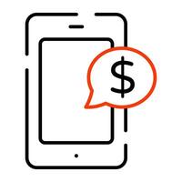 Modern design icon of mobile chat vector