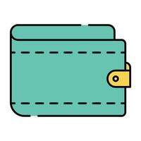 A billfold accessory icon, vector design of wallet