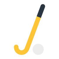 Flat design icon of hockey vector