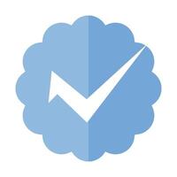 Premium Blue Check Mark Sign Vector, Verification mark vector