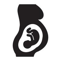 An editable design icon of pregnant lady vector