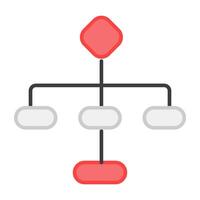 Flat design icon of algorithm vector