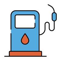 A solid design icon of fuel pump vector