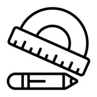 A linear design icon of drafting vector