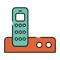 A unique design icon of cordless phone vector