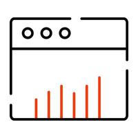 A premium download icon of web statistics vector