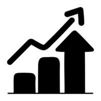 Premium download icon of growth chart vector