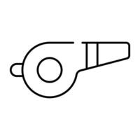 A shrill sound icon, linear design of whistle vector