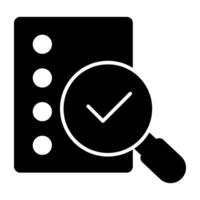 Editable design icon of search list vector