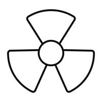 An editable design icon of radioactive sign vector