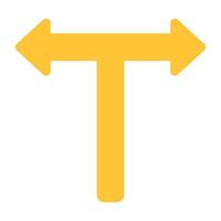 Left and right arrow, flat design of double head arrow vector