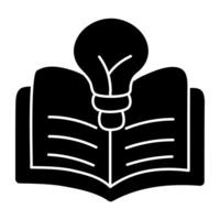 An icon design of creative book vector