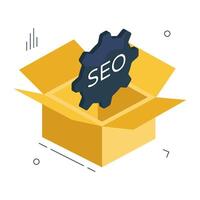 Premium download icon of seo package vector