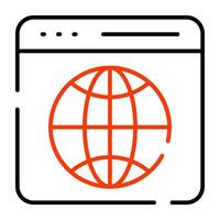 A perfect design icon of web browser vector