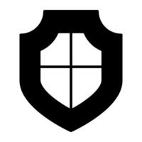 An editable design icon of security shield vector