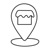 A trendy design icon of Shop location vector