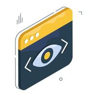 Modern design icon of web monitoring vector