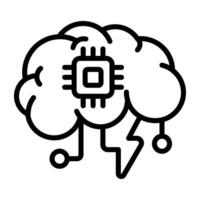 An icon design of brain power vector