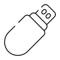 A memory storage device, icon of universal serial bus vector