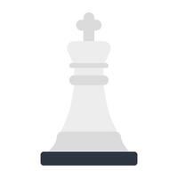 Strategy game icon, flat design of chess pawn vector