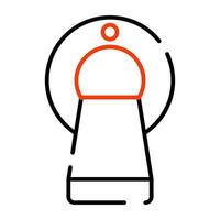 Ct scan machine icon in solid design vector
