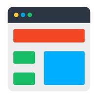 Flat design icon of web layout vector