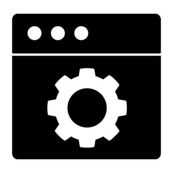 engranaje en web página, de icono web ajuste vector