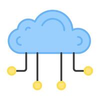 An icon design of cloud network vector
