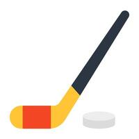 Flat design icon of ice hockey vector