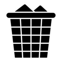 Waste bin icon, editable vector