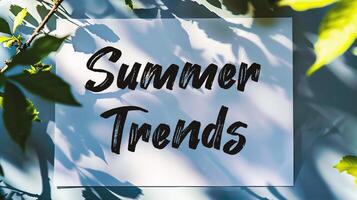 AI generated Summer trends, Inspirational Motivational Words Quotes Concept photo