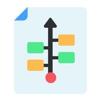 Trendy design icon of algorithm file vector