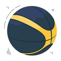 Editable design icon of basketball vector