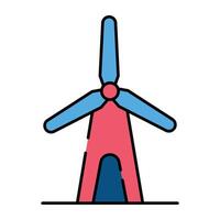 An editable design icon of domestic windmill vector